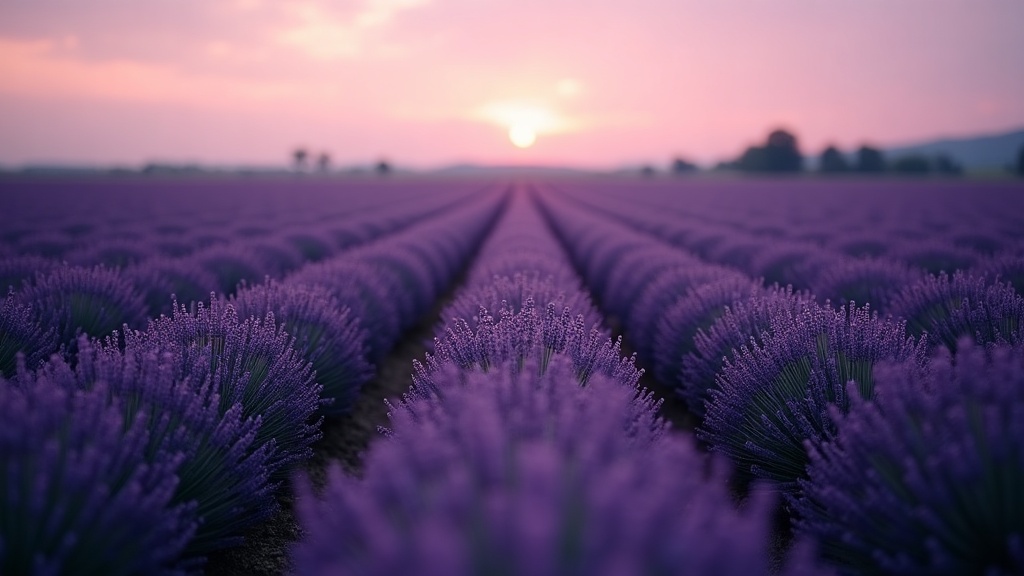 A field of lavender in bloom